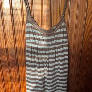 Hollister brown and grey striped tank top, size extra small